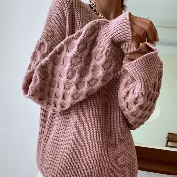 CASUAL DOLLZ statement sleeves Sweater Top - Picture 4 of 8